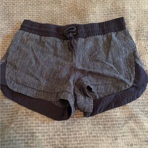 Athleta Navy Blue Athletic Shorts with Elastic Waistband